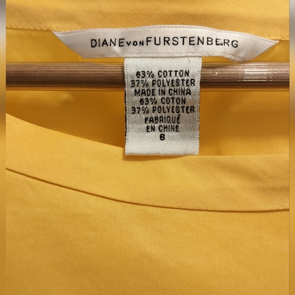 SUNSHINE YELLOW dvf Della side tie sheath dress 6 M - Picture 4 of 5